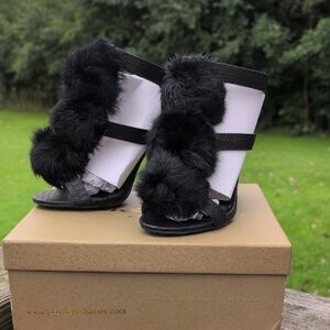 Privileged Black Fur Heels